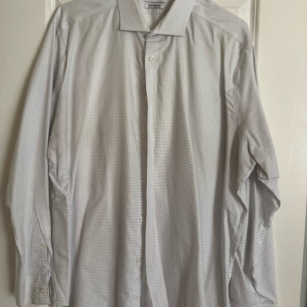 Calvin Klein Light Blue Micro-Check Dress Shirt